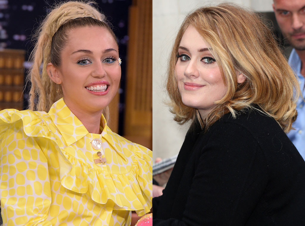 Adele, Miley Cyrus Adele, Miley Cyrus